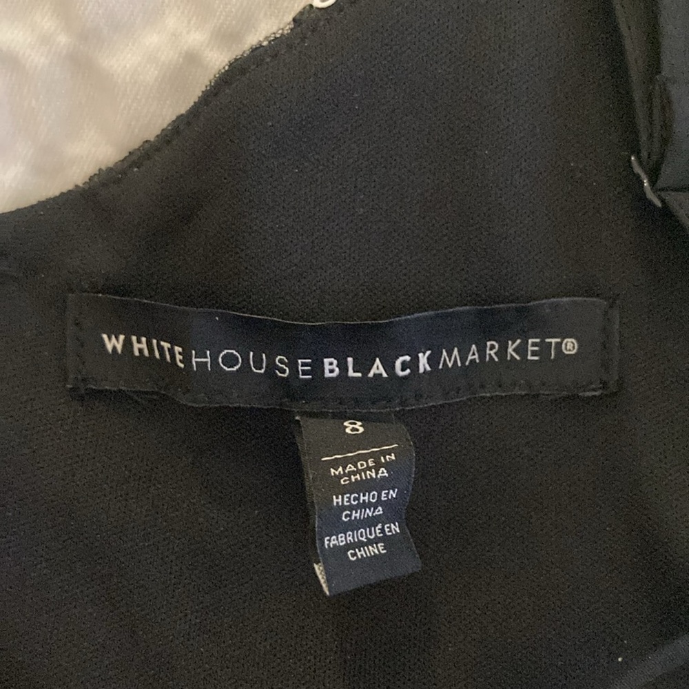 White House Black Market White Sequin Black Dress - Picture 6 of 16